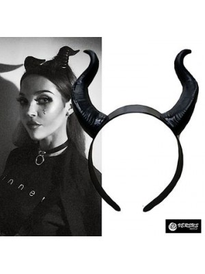 Malefica Corna Carnevale Cerchietto Maleficent Woman Hair Band Cosplay MLFHOR01